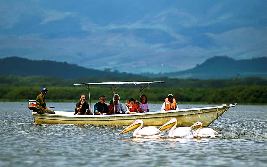 A day tour; Lake Nakuru national park& L. Naivasha Boat ride - Leaving Nairobi before sunrise