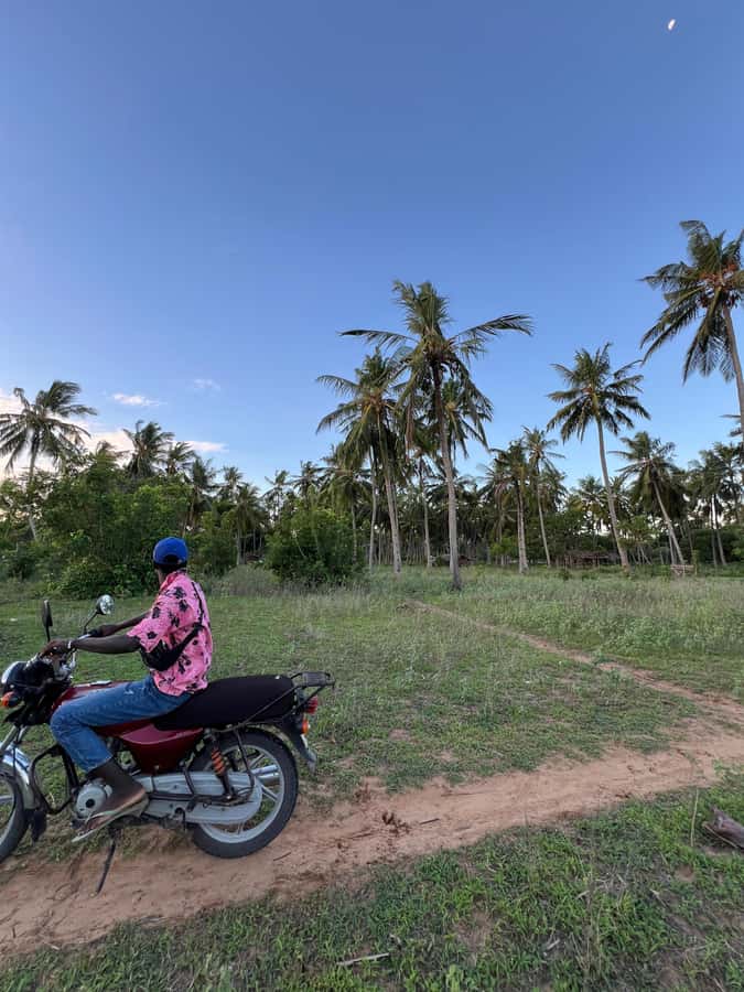 Diani Beach: Private African Pool Map Guided Tour - The motorbike ride through Tiwi