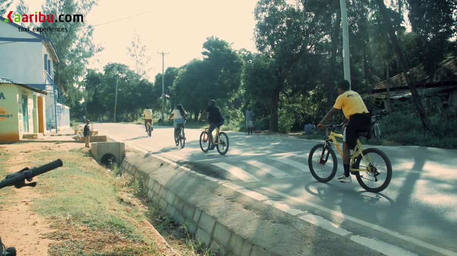 Diani Beach: Village tour on a bike with hotel pick-up - Passing the mangrove forest