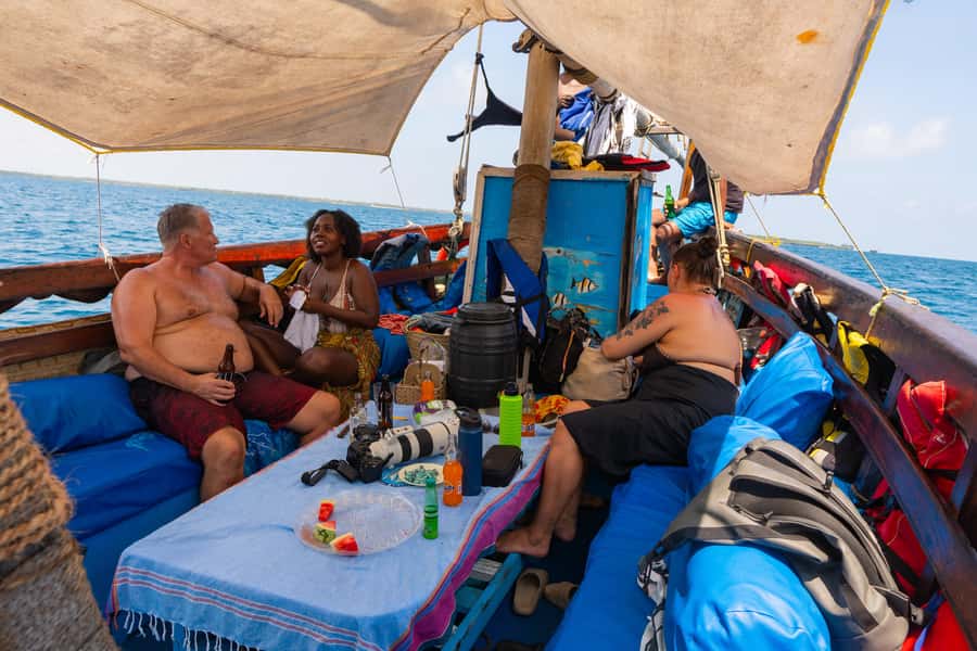 From Mombasa: Kisite Mpunguti Marine Park and Wasini Island - Shimoni Slave Caves and the history of the coast